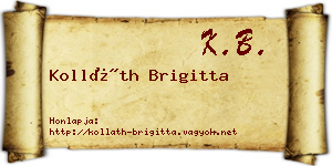 Kolláth Brigitta névjegykártya